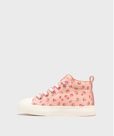 baskets montante en toile enduite fille - lovely wings rose basketsH153001_4