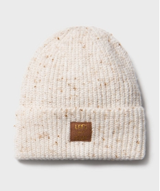 GEMO Bonnet en grosse maille chinée fille Beige