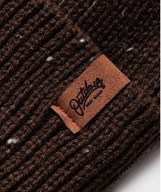 bonnet en maille chinee garcon marron fonceH158701_4