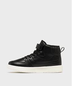 baskets montantes a lacets et scratch garcon noir standard basketsH161701_3