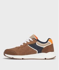 baskets jogger a lacets garcon brun basketsH164301_3
