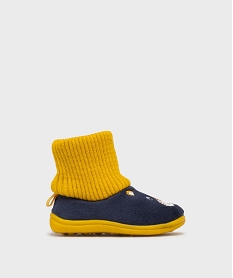 GEMO Chaussons en velours à tige chaussette montante bébé garçon Bleu