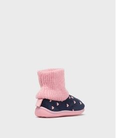 chaussons a motifs scintillants avec tige chaussette bebe fille bleuH165301_4