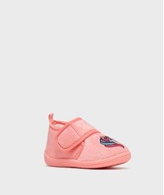 chaussons fermeture scratch avec motif licorne fille roseH166001_2