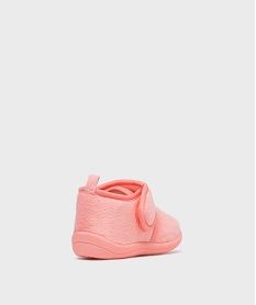 chaussons fermeture scratch avec motif licorne fille roseH166001_4