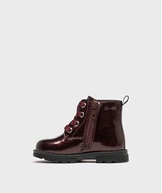 boots vernies et zippees a lacets pailletees bebe fille rouge bottes et chaussures montantesH167001_3