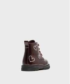boots vernies et zippees a lacets pailletees bebe fille rouge bottes et chaussures montantesH167001_4