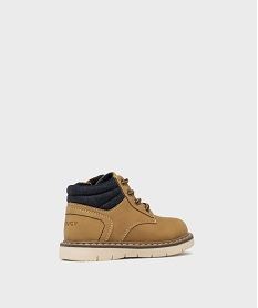 chaussures montantes a lacets et zip bebe garcon jaune standard bottes et chaussures montantesH167201_4