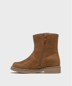 boots avec motifs fleuris brodes fille - lovely wings marron standardH169001_3