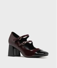 escarpins a bout carre et talon haut femme - follow me rougeH172801_2