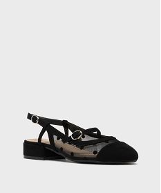 escarpins sling-back en resille a talon plat femme - follow me noir standardH172901_2