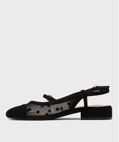 escarpins sling-back en resille a talon plat femme - follow me noir standardH172901_3