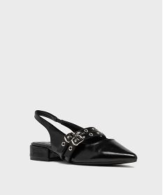 escarpins a bout pointu et arriere ouvert double bride rock noir standardH173101_2