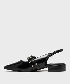 escarpins a bout pointu et arriere ouvert double bride rock noir standardH173101_3