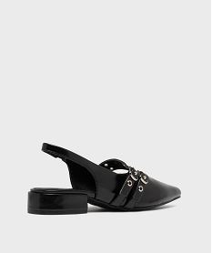 escarpins a bout pointu et arriere ouvert double bride rock noir standardH173101_4