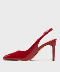 escarpins sling-back vernis a bout pointu et talon aiguille femme - valentina baldano rouge vifH174001_3