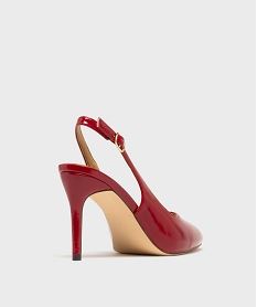 escarpins sling-back vernis a bout pointu et talon aiguille femme - valentina baldano rouge vifH174001_4