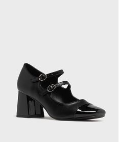 escarpins a bout carre et talon haut femme - follow me noir standardH174301_2