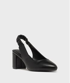 escarpins femme unis bout amande ouverts au talon noir standardH174401_2