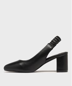 escarpins femme unis bout amande ouverts au talon noir standardH174401_3