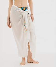 pareo a motifs geometriques femme blanc standardH174501_2