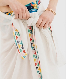 pareo a motifs geometriques femme blanc standardH174501_3