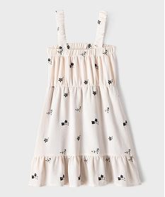 robe a bretelles a motifs brodes fille beige standardH176001_4