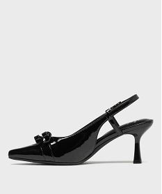 escarpins sling-back vernis a bout pointu et talon femme - follow me noir standardH181001_3