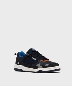 baskets basses a lacets et zip garcon - hobiz bleu basketsH181201_2