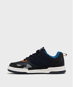 baskets basses a lacets et zip garcon - hobiz bleu basketsH181201_3