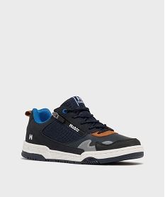 baskets basses a lacets et zip garcon - hobiz bleu basketsH181401_2