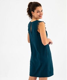 robe courte avec empiecements en dentelle sur les epaules femme bleu standardH196801_3