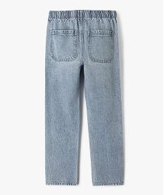 jean loose avec ceinture elastique garcon blanc chine jeansH197301_3