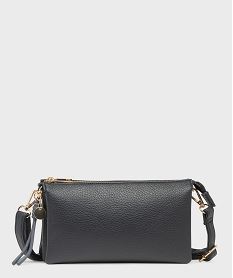 sac 3 soufflets en matiere grainee porte croise femme bleu sacs bandouliereH199101_4