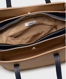 sac tricolore a bandouliere amovible femme beige sacs a mainH199401_3