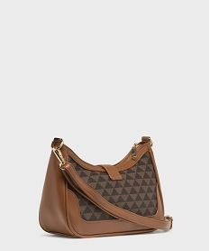 sac a main compact forme banane a bandouliere amovibe femme marron fonce sacs bandouliereH199501_2