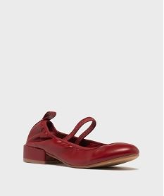 ballerines souples a petit talon femme - follow me rouge standardH199701_2