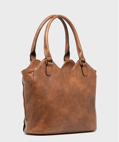sac a main avec zips et details metalliques femme marron fonce sacs a mainH202501_2