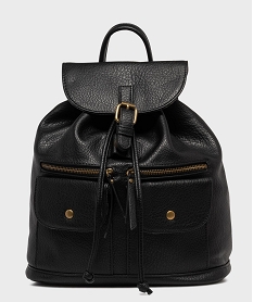 GEMO Sac à dos citadin multipoche femme noir standard