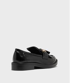 mocassins avec bride metallique et patte mexicaine femme - follow me noir vif mocassinsH204601_4