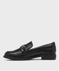 mocassins avec bride metallique et clous sur la semelle femme - valentina baldano noir vif mocassinsH205001_3