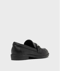 mocassins avec bride metallique et clous sur la semelle femme - valentina baldano noir vif mocassinsH205001_4