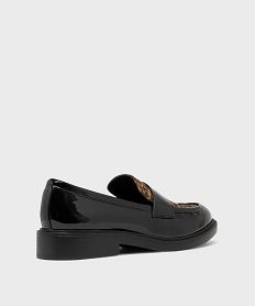 mocassins vernis avec dessus a motif leopard femme - follow me noir standard mocassinsH205201_4