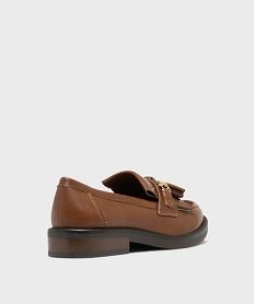 mocassins avec bride metallique et patte mexicaine femme - follow me marron standard mocassinsH205401_4