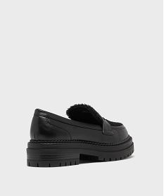 mocassins avec dessus maille bouclette et semelle crantee femme - 5 miles noir standard mocassinsH205801_4