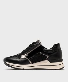 baskets a talon compense et details brillants femme noirH206301_3