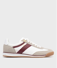 GEMO Baskets basses multi-matières femme - Camps United blanc standard