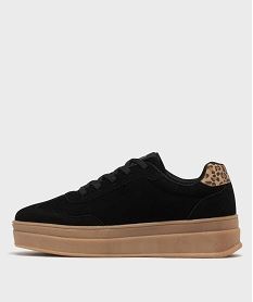 baskets a plateforme avec patchs fantaisie femme - 5 miles noir standardH206901_3