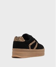 baskets a plateforme avec patchs fantaisie femme - 5 miles noir standardH206901_4