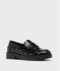 mocassins avec clous metalliques sur semelle plateforme femme - follow me noir standard mocassinsH208301_2